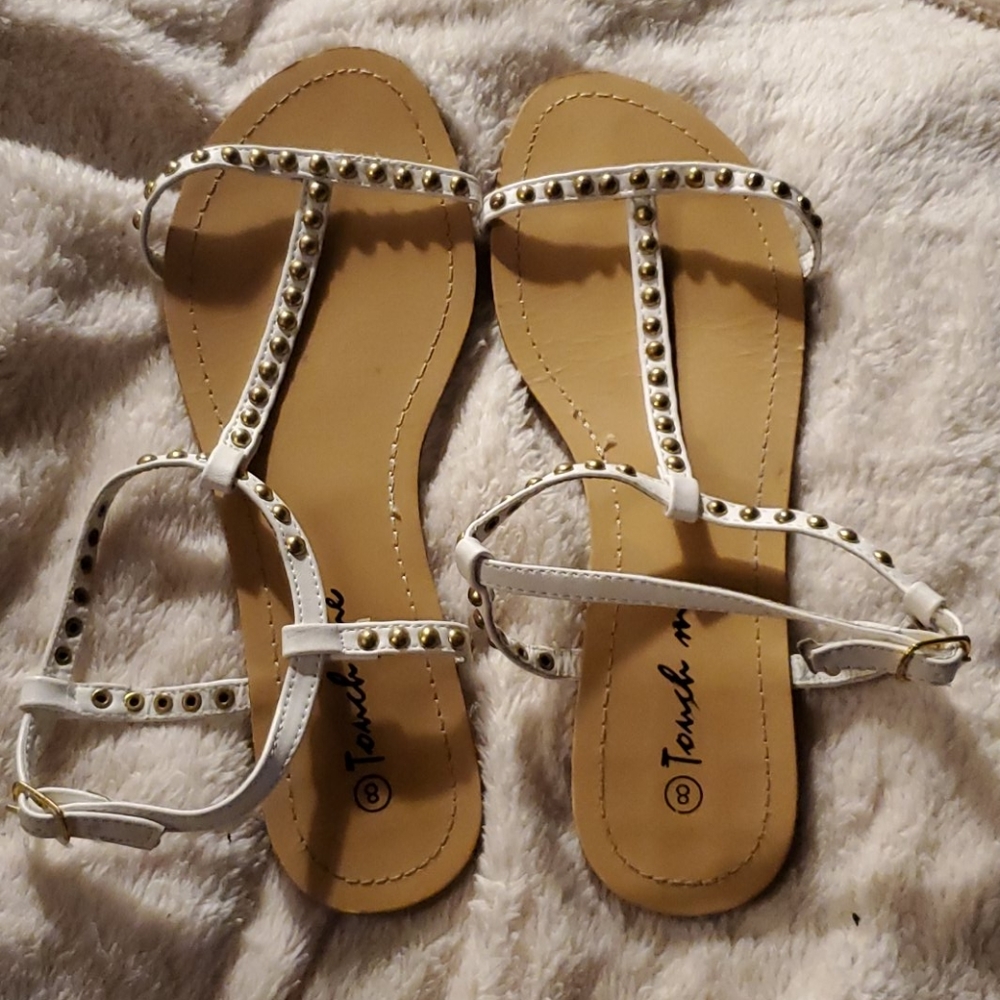 Touch Me gold studded sandals